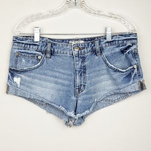 Free People | Cut Off Blue Denim Jean Shorts W27
